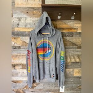 Aviator Nation Gray Pullover Hoodie